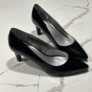 Bandolino | Jossline Women’s Black Patent Stiletto Pointed Toe Pumps Heels